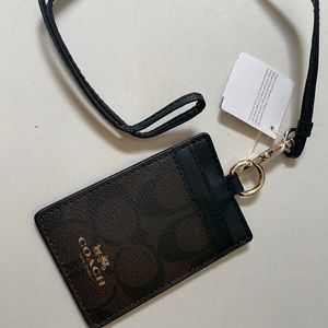 *SOLD* NWT Coach ID/Lanyard - Brown/Black